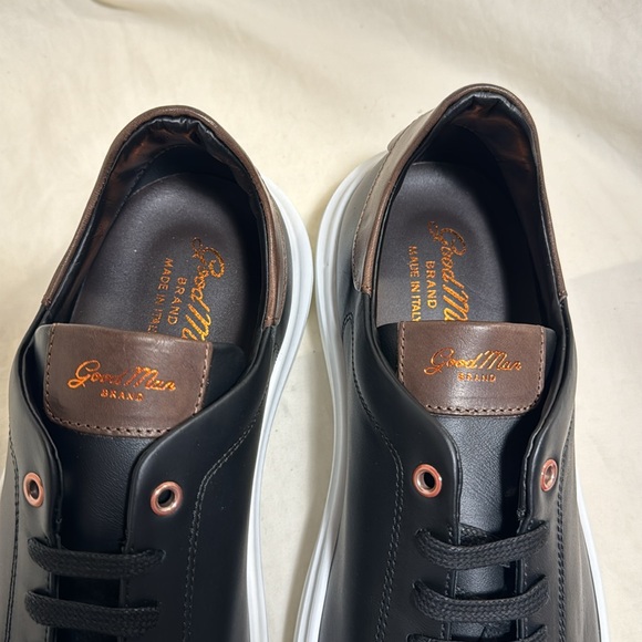 NEW Good Man Brand Legend London Black Dark Vachetta Leather Sneakers - Picture 5 of 9